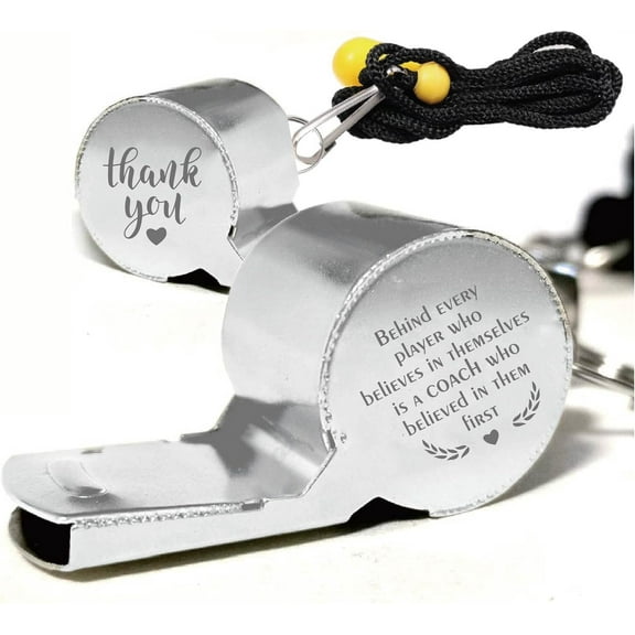 Sports Whistles with Lanyard Stainless Steel Whistle Loud Crisp Sound Gifts