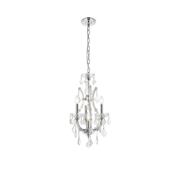2800 Maria Theresa Collection Pendant D:12in H:22in Lt:4 Chrome Finish (Royal Cut Crystals)