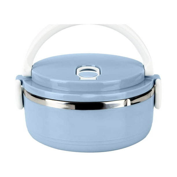 Pisexur Batería de cocina Lonchera de acero inoxidable, lonchera de plástico multicapa con aislamiento para estudiantes. para la cocina del hogar