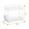 Yoneston Dish Drying Rack, 2Tier Dish Drying Rack with Water Tray