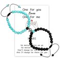 thumbnail image 1 of Pareja tarjeta pulsera polvo cristal piedra volcánica pino blanco amor imán polvo cristal pareja pulsera LingWen 9024735114246, 1 of 1