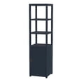 thumbnail image 1 of Butler Lark 3- Tier 1 Door Narrow Bookcase Etagere - Navy Blue, 1 of 6