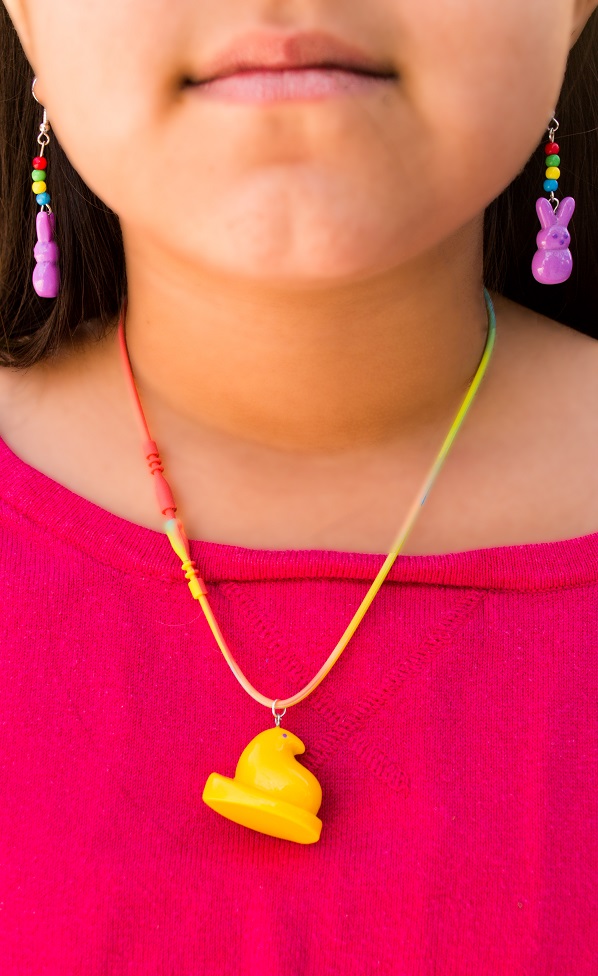 Peeps Necklace. 16' Necklace with Iconic Peeps Yellow Chick Pendant