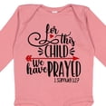 thumbnail image 4 of Inktastic For This Child We Have Prayed Red Arrow and Heart Boys or Girls Long Sleeve Baby Bodysuit, 4 of 5