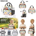 thumbnail image 5 of Kuiaobaty Dinosaur Bone Print Backpack Set with Lunch Bag for Kids 17 Inch Backpack and Pencil Case with Zipper Reusable Insulated Lunch Box and Pencil Pouch for School Camping, 5 of 7