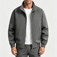 thumbnail image 6 of Jerdar Men's Nylon Jacket Lightweight Thin Zip Pockets Solid Color Long Sleeve No Hood Casual Windproof Water Resistant Everyday Coat Outerwear Crop Jackets for Men, 6 of 8