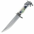 thumbnail image 3 of 13.5" Mythical Dragon Collector Etched Blade Hunting Knife with Scabbard, 3 of 13