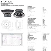 Sound Town 10 250W Cast Aluminum Frame Woofer w/ 3 Voice Coil, Replacement Woofer for PA/DJ Speaker, Bass Guitar Cabinets (STLF-10GA)