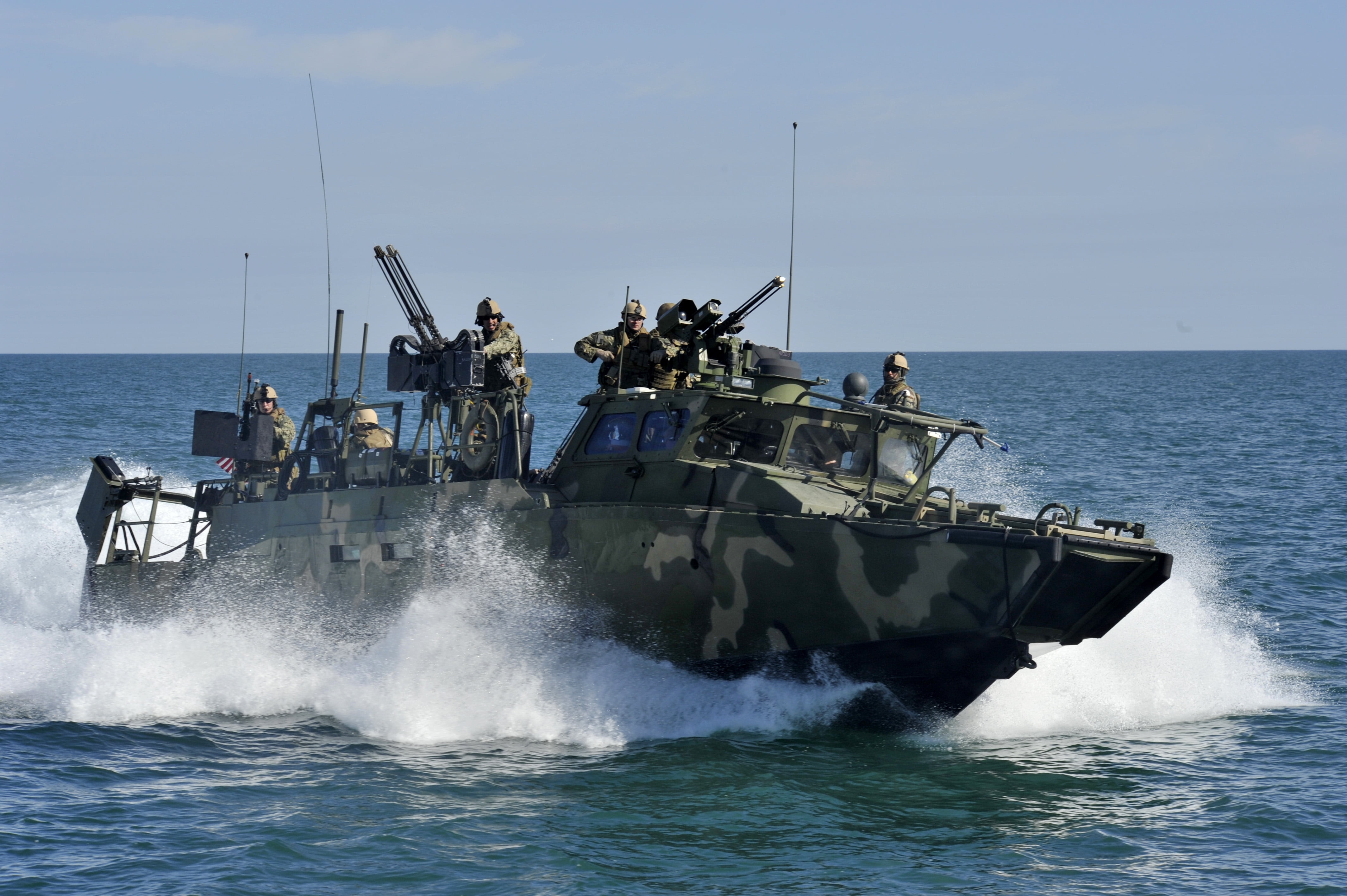 LAMINATED POSTER Riverine Command Boat (RCB) 802 attached to Riverine