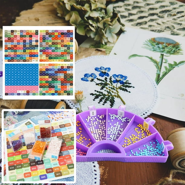 4 pegatinas de números de Color para pintura de diamantes, accesorios para pintura de diamantes, organizador de etiquetas, pegatinas de alfabeto de Macarena Pegatinas de colores