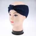 thumbnail image 1 of Diadema de Turbante de Punto Macarena Azul, 1 of 8