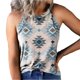thumbnail image 2 of Camiseta sin mangas con cuello halter para mujer, camisa sin mangas con estampado de cuello redondo, informal, elegante, para fiesta en la playa, 2 of 6