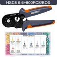 thumbnail image 1 of WOZOBUY-trinquete autoajustable Hexagonal, Kit de herramientas de prensado de férula con terminales de cable de 400/800/1200/1800/1900 piezas, 1 of 4