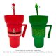 thumbnail image 1 of Vaso Botanero Holiday Time de Plástico con Bowl y Popote para Botanas y Bebidas de 1 Litro, 1 of 4