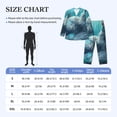 thumbnail image 4 of Naloa Cat Underwater Fantasy Men’s Pajamas Set - Long Sleeve Button Down Sleep Shirt and Pajama Bottoms Sleepwear Set-XX-Large, 4 of 7