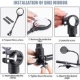 thumbnail image 4 of Bike Mirror, Adjustable Handlebar Rear View Mirrors For Mountain Road Bike Bicycle Electric Motorcycle (Black-2PC), 4 of 5