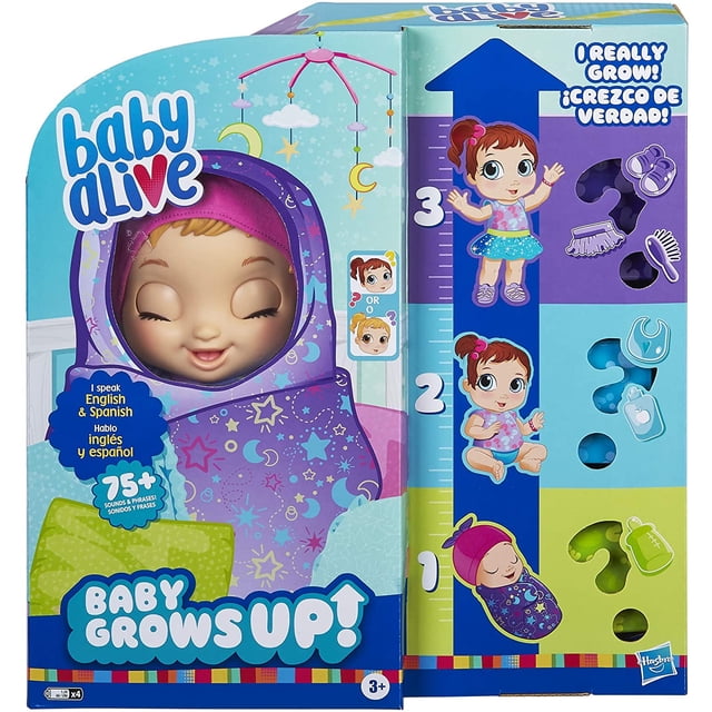 Muñeca Baby Grows Up Star Dreamer Baby Alive E7762 Crece y Habla 8 Accesorios Baby Alive E7762