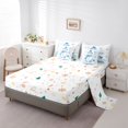 thumbnail image 5 of Homewish Cute Snowman 7-Piece Bedding Comforter Set,Merry Christmas Xmas Snowflake King Bedding Sets,White Blue Bed Sheets For Girl Kids,Microfiber Bedroom Decor Reversible, 5 of 8