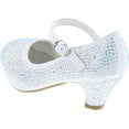 thumbnail image 3 of Link Girls Kids Dana-53K Rhinestone Heel Platform Dress Pumps, 3 of 7