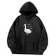 thumbnail image 4 of Sudadera con capucha con cordón Causal Poliéster negro Sudadera cómoda y elegante Tops para M, 4 of 8
