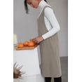 thumbnail image 3 of miduoduo-Cotton Linen Japanese Apron Halter Cross Back Bandage X Shape Aprons Two Pockets, 3 of 4
