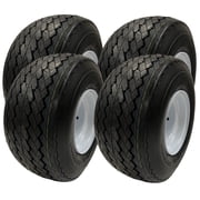 4-Pack 8" 18X8.50-8 White Golf Cart Wheels Tires Fit Club Car Yamaha EZGO E-Z-GO