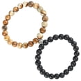 thumbnail image 1 of Pulseras Para Parejas, Pulsera De Amistad, Pulsera Magnética De Atracción Mutua, Pulsera De Distancia A Juego, Pulseras De Cuentas De Piedra 2 Uds Methold AP007340-01, 1 of 6