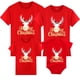 thumbnail image 4 of Conjuntos de ropa a juego para la familia, madre, padre, hija, hijo, niños, ropa de manga corta con ciervos navideños, camiseta, 4 of 5