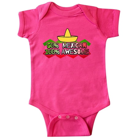 

Inktastic 50% Mexican 100% Awesome Gift Baby Boy or Baby Girl Bodysuit