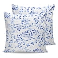 thumbnail image 7 of Outdoor Throw Pillow Cover Watercolor Blue Botanical Leaves Waterproof Cushion Covers 2 Pack Abstract Plants on White Pillow Cases Home Decoration for Patio Garden Couch Sofa, 7 of 7
