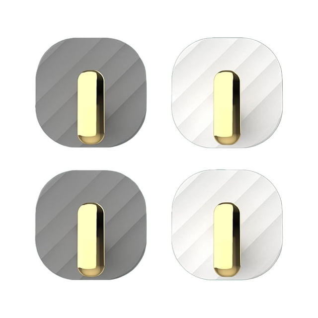 Bathroom Towel Hooks 4 Pack – Wall Mounted Adhesive Towel Rack for Bathroom Kitchen Bedroom Hotel Use, Matte Finish Plastic Hook Set