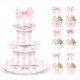 thumbnail image 3 of Suministros para Fiestas Temáticas de Lazos, Torre de Cupcakes con Lazo Rosa para Niña,Decoración para Fiestas Cumpleaños Niña con Lazo Rosa, Mesa de Postres, Soporte para Pasteles, 3 of 5