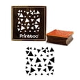 thumbnail image 1 of Printtoo Square Wooden Rubber Stamp Geometric Pattern Christmas Secret Santa Gift-5 x 5 Inches, 1 of 2