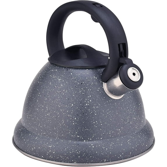 ARC USA 0031 3.2L Gray Durable Tea Kettle Food Grade Stainless steel with Heat Resistance Handle and Loud Whistle