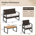 thumbnail image 3 of Costway 8 Piece Patio Furniture Set with Cushioned Chairs & Wood Plastic Coffee Table, 3 of 10