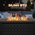 thumbnail image 3 of Walsunny 43 inch Gas Fire Pit Table 50,000 BTU Outdoor Rectangular Propane Firepit Table with Waterproof Cover, 3 of 9