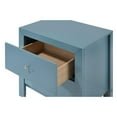 thumbnail image 4 of Passion Furniture Burlington 2-Drawer Teal Nightstand (25 in. H x 17 in. W x 22 in. D), 4 of 5