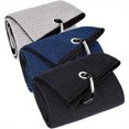 thumbnail image 1 of YOPTOP 3Pc Quick-Dry Microfiber Golf Towels  Tri-Fold Waffle Pattern  Carabiner Clip - Ultra-Fine  Contemporary  Easy-Care Set,Golf Towels,none, 1 of 6