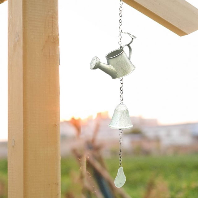 Regadera, carillón de viento de hierro/campana de viento, carillón de viento de Metal Vintage, adorno colgante para balcón/hogar/porche/decoración al Blanco shamjiam Campanilla de viento