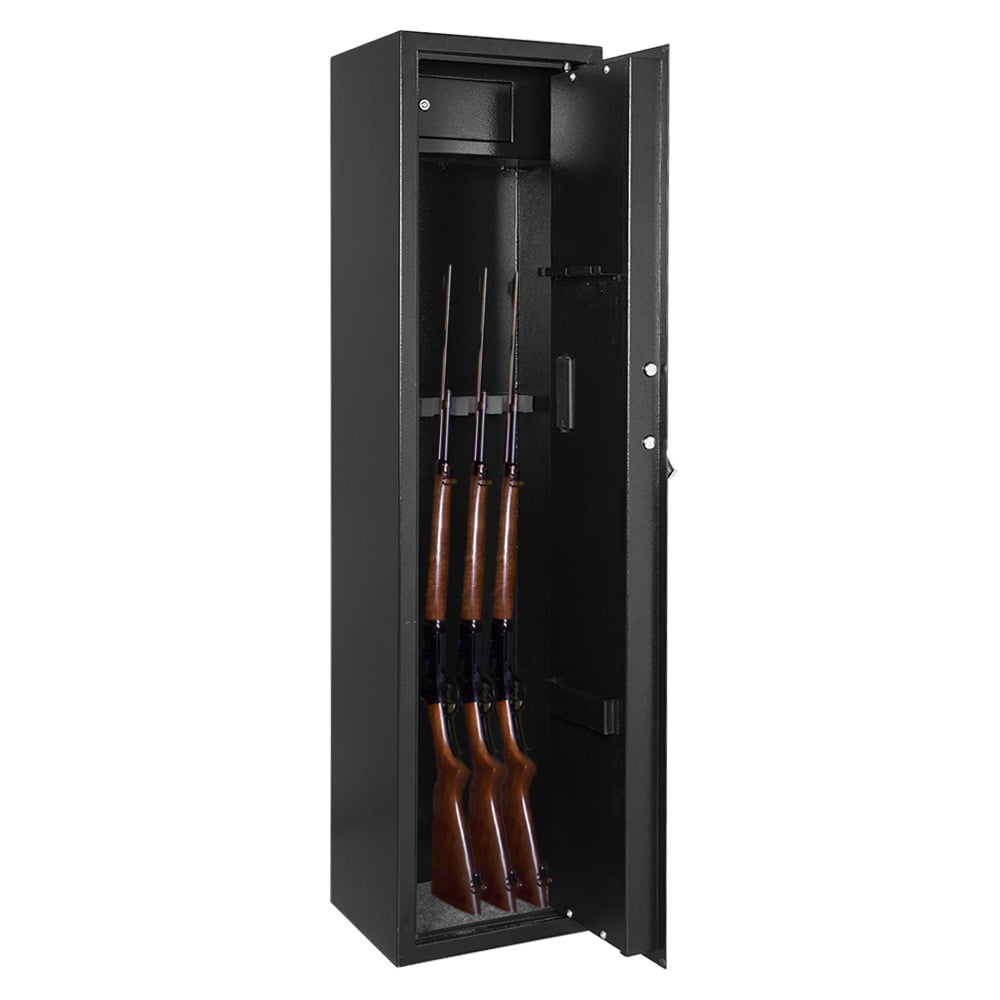 5 Rifle Gun Storage Cabinet Safe Box Security Electronic Keypad Lock Depository 