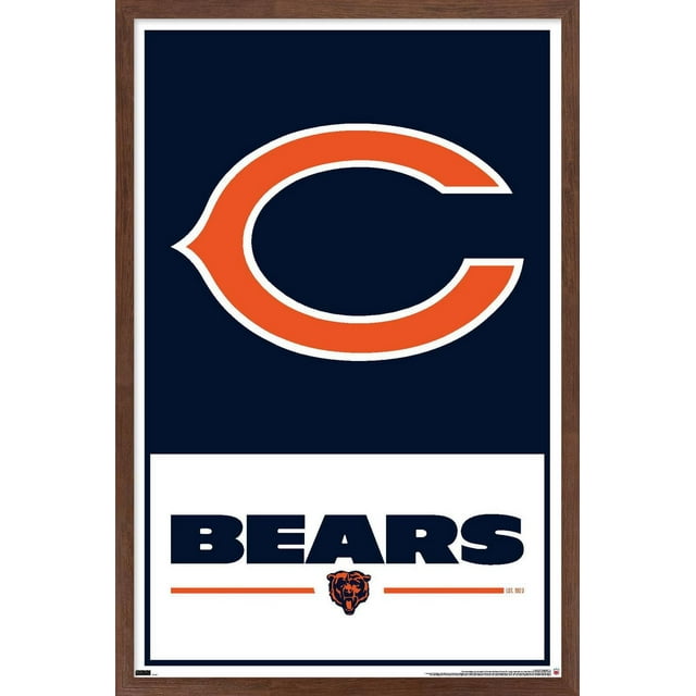NFL Chicago Bears - Logo 21 Wall Poster, 22.375" x 34" Framed
