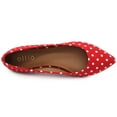 thumbnail image 6 of Ollio Women's Shoes Dot Pattern Ballet Comfort Pointed Toe Flats ZYZF150, 6 of 6