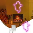 thumbnail image 5 of Amacok Ghost Halloween Led Light Neon Signs, Gothic Shaped Lamp Usb/Battery Operated Night Lights for Home, Wall, Festival, Party, Halloween Decor, Wall Decoration, Window Decor Bar Bedroom Room, 5 of 6
