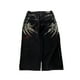 thumbnail image 1 of Pantalones vaqueros unisex estilo hip-hop gótico urbano de talle alto y corte holgado con diseños rasgados y bordados for hombre y mujer, 1 of 3