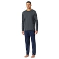 thumbnail image 2 of SCHIESSER Pijama de hombre, largo - Casual Essentials, algodón, cuello redondo Azul/Gris XL (X-Large), 2 of 6