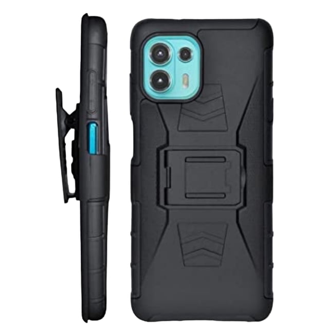 Funda Uso Rudo Clip 360 Para Motorola Edge 20 Lite Más 2 Micas De Cristal