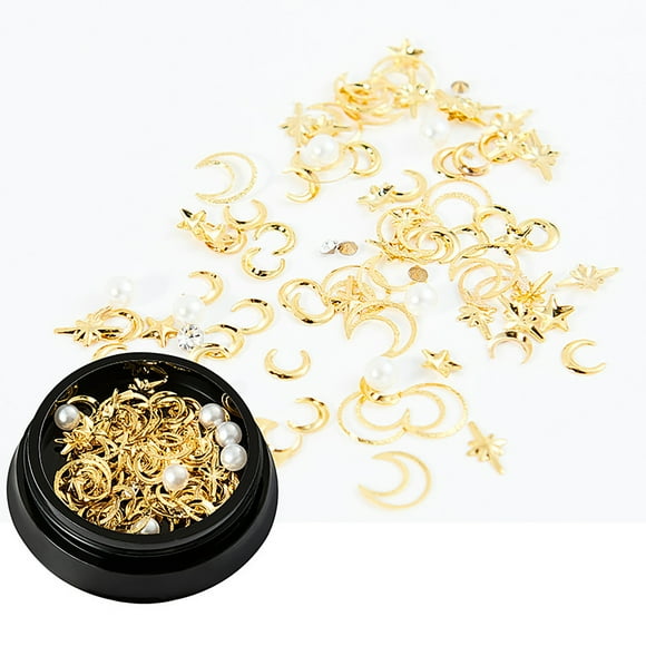 Xihbxyly Set de Decoración de Uñas, Lentejuelas de Cobre En Forma de Estrella, Elegantes Diamantes de Imitación para Uñas Naturales, Accesorio Único para La Decoración Del Hogar, Diseño de Uñas Diy,