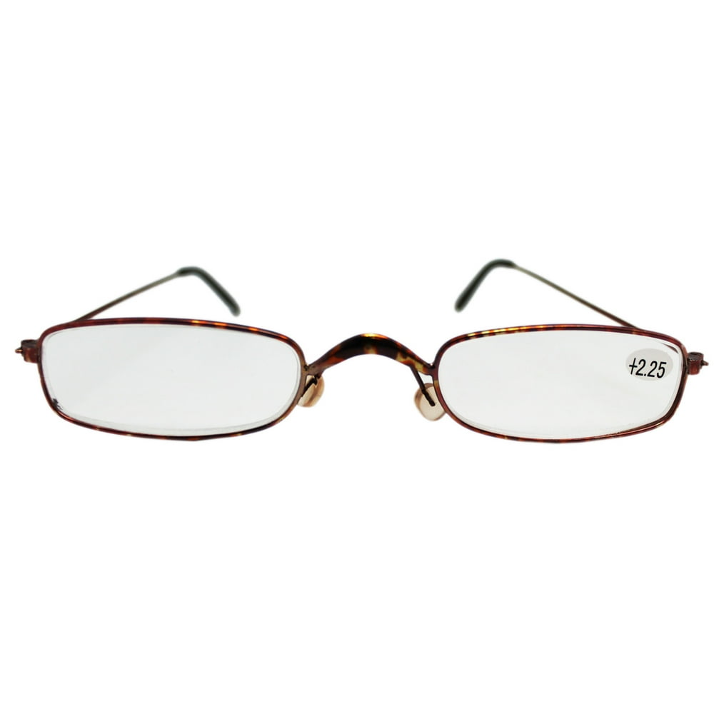 Narrow Lenses Pink Accented Frame Reading Glasses (+2.25)