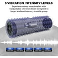 thumbnail image 4 of Nordic Lifting Vibrating Foam Roller – 5-Speed Deep Tissue Back Roller for Muscle Massage & Recovery Blue, 4 of 10