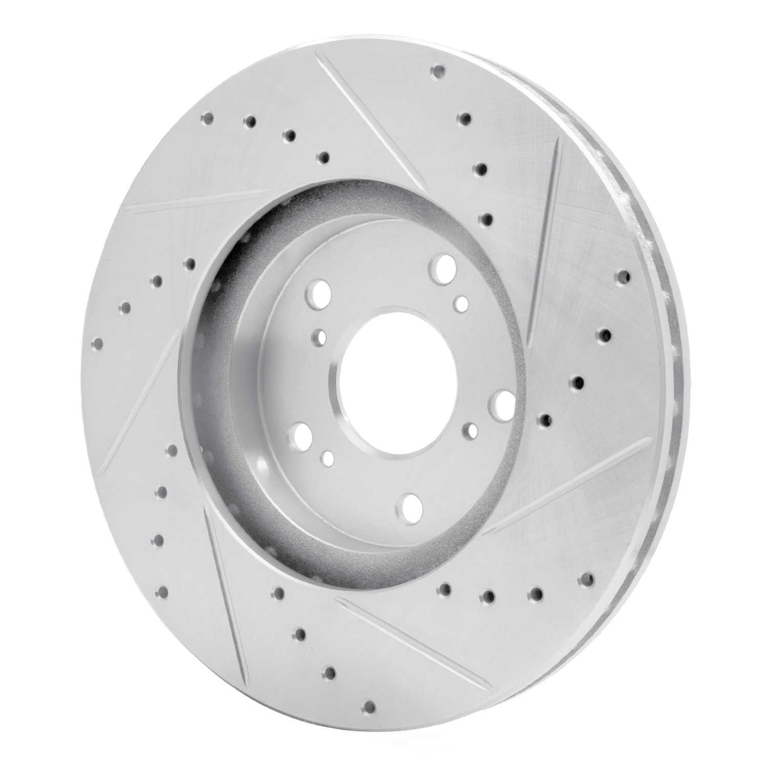 Dynamic Friction Company 631-59043L DFC Brake Rotor - Drilled And Slotted - Silver